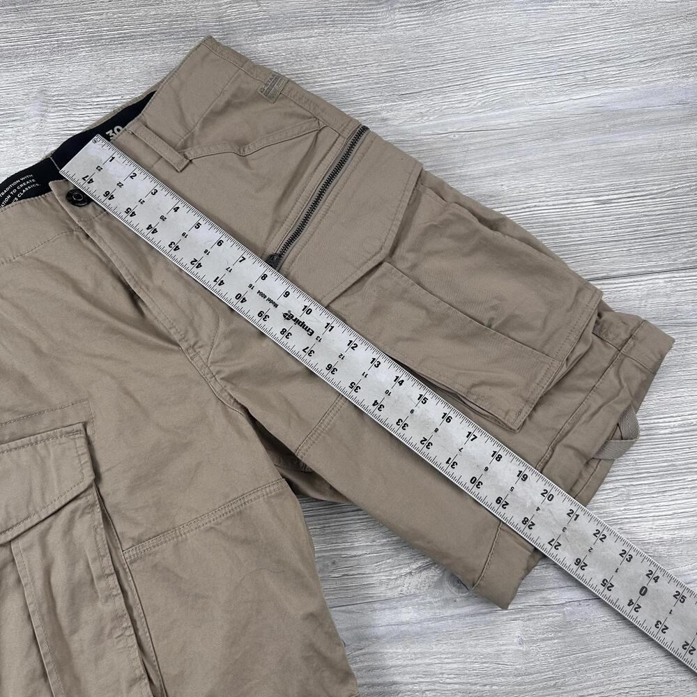G Star Raw Cargo Shorts Mens 30 Fits 32 Tan Beige Rovic-Zip Loose Relaxed Baggy - Picture 6 of 7
